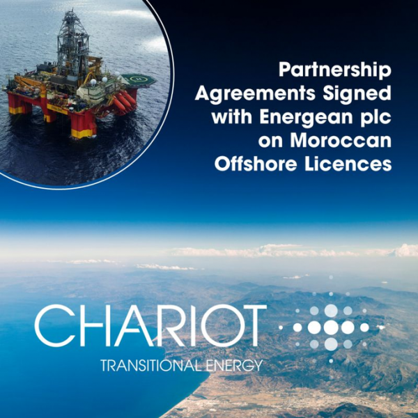 Chariot signe des accords de partenariat avec Energean plc